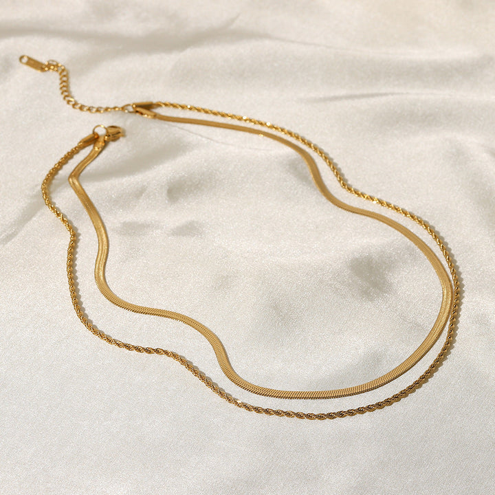 Hailey Layered Gold Chain Necklace